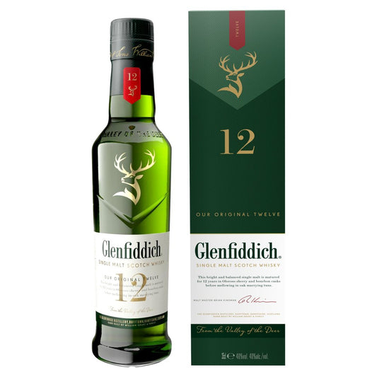 Glenfiddich 12 Year Old Single Malt Scotch Whisky 35cl (35Cl × 6)