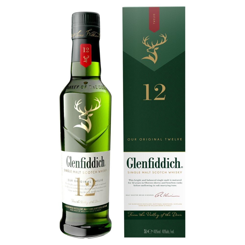 Glenfiddich 12 Year Old Single Malt Scotch Whisky 35cl (35Cl × 1)