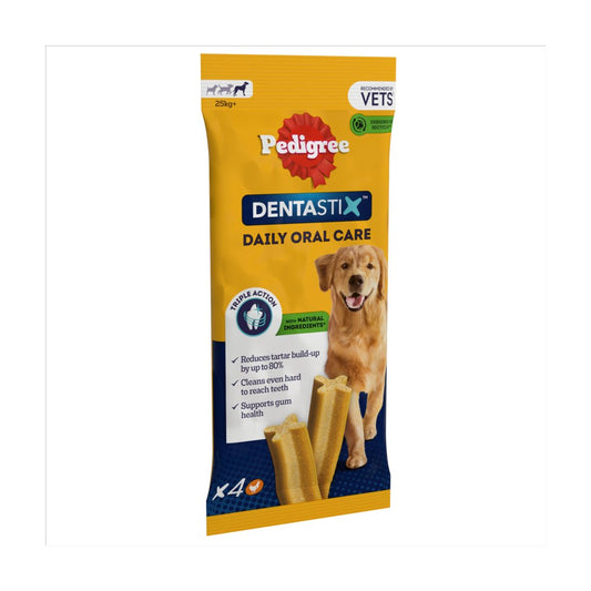 Pedigree Dentastix Daily Dental Chews Large Dog Treat 4 Sticks (4stk × 14 × 1)