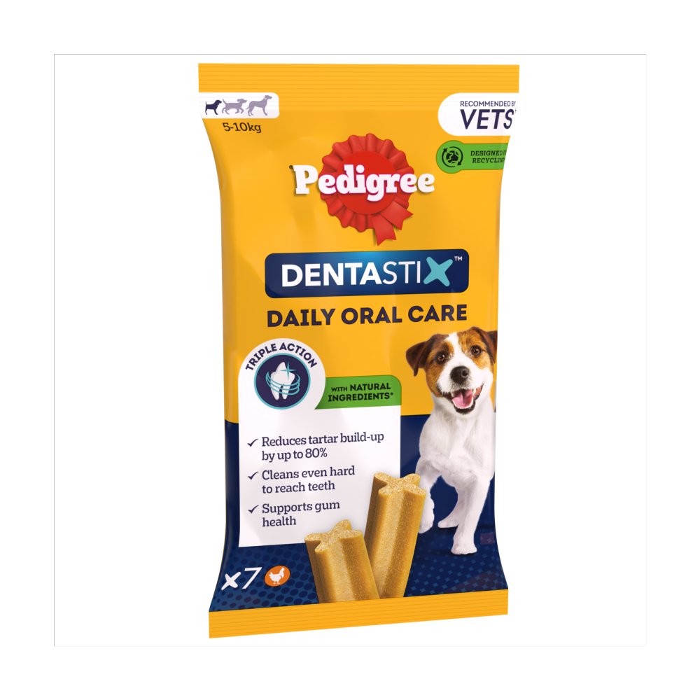 Pedigree Dentastix Daily Dental Chews Small Dog Treat 7 Sticks (7stk × 10 × 1)