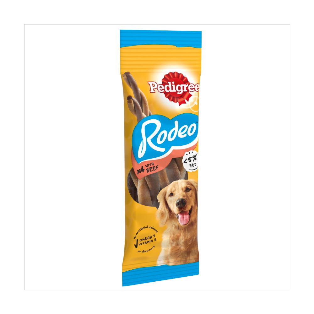 Pedigree Rodeo Adult Dog Treats Beef 4 Sticks (70g × 20 × 1)