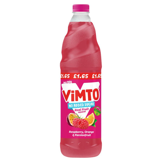 Vimto Real Fruit Squash Raspberry, Orange & Passionfruit (725ml × 12 × 1)