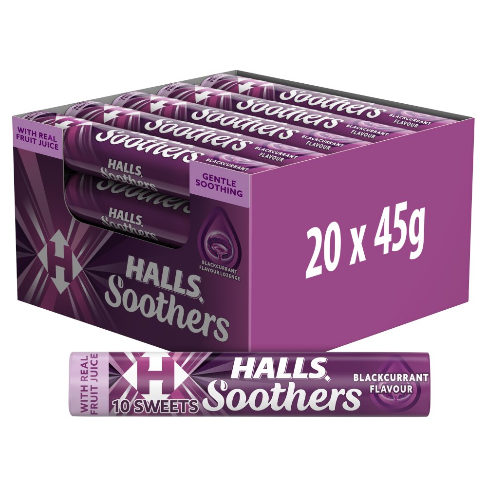 Halls Soothers Blackcurrant Flavour (S/Pk × 20 × 6)