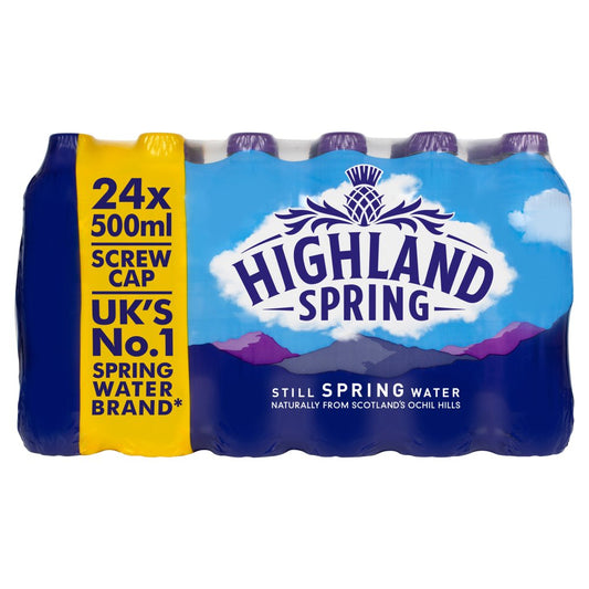 Highland Spring Still Spring Water (50Cl × 24 × 1)
