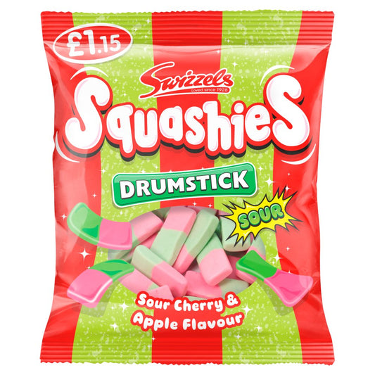 Swizzels Squashies Drumstick Sour Cherry & Apple Flavour  PMP (120g × 12 × 1)