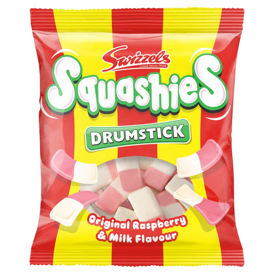 Swizzels Squashies Drumstick Original Raspberry & Milk Flavour (120g × 12 × 1)