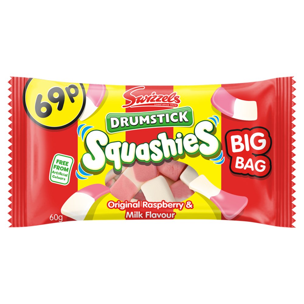 Swizels Drumstick Squashies Original Raspberry & Milk Flavour (60g × 30 × 1)