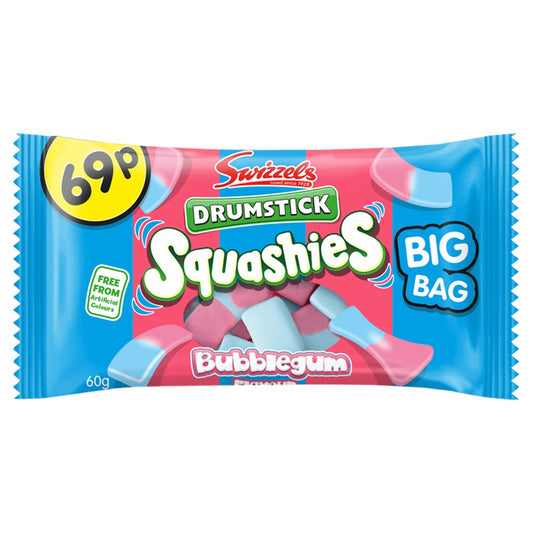 Swizzels Drumstick Squashies Bubblegum Flavour (60g × 30 × 1)