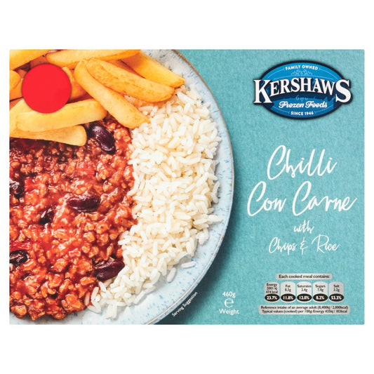 Kershaws Chilli Con Carne with Chips & Rice (400g × 12)