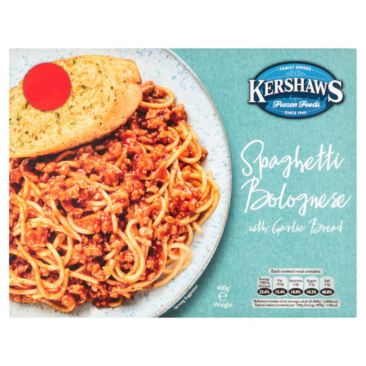 Kershaws Spaghetti Bolognese with Garlic Bread (400g × 12)