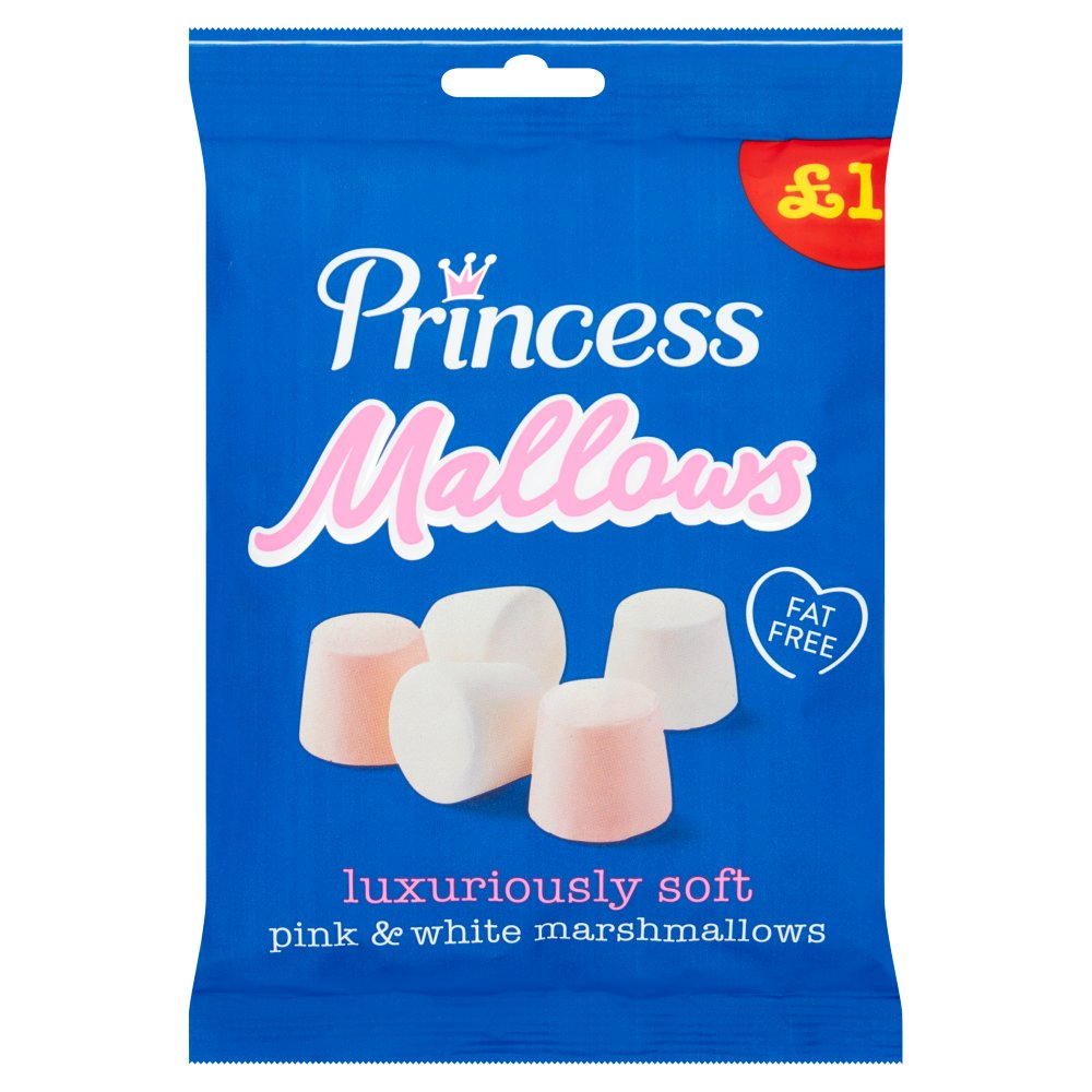 Princess Mallows Pink & White Marshmallows (150g × 12 × 1)