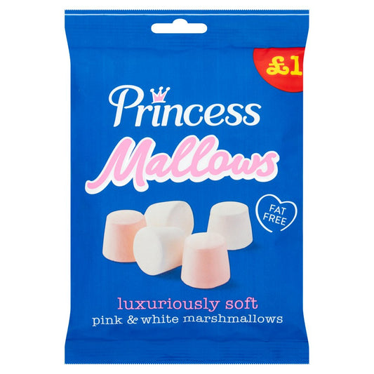 Princess Mallows Pink & White Marshmallows (150g × 12 × 1)