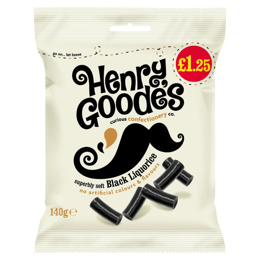 Henry Goode's Superbly Soft Black Liquorice (140g × 12 × 1)