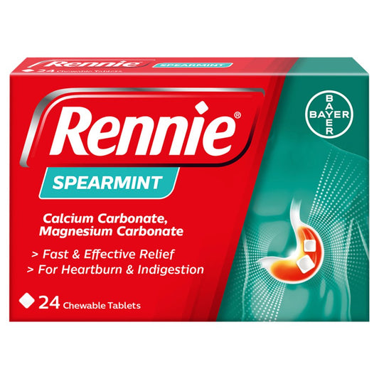 Rennie 24 Spearmint Chewable Tablets (24s × 12 × 1)