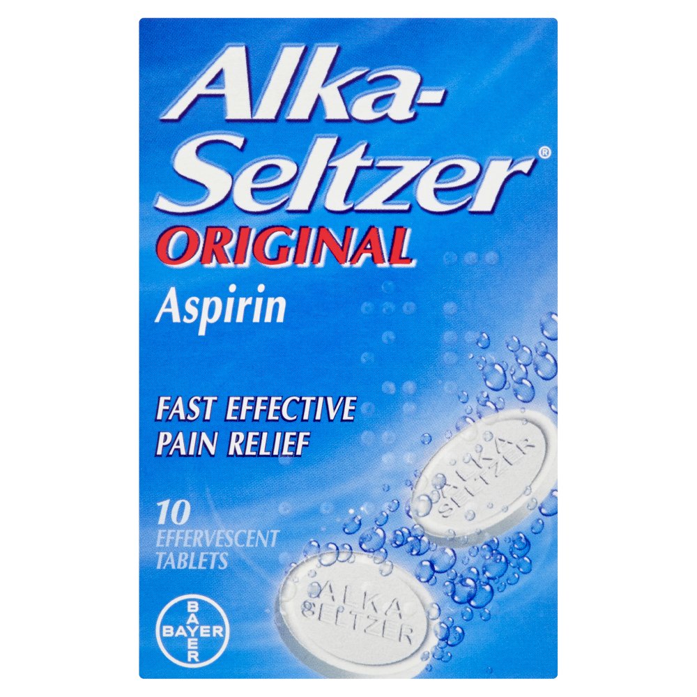 Alka-Seltzer Original Aspirin 10 Effervescent Tablets (10s × 10 × 1)