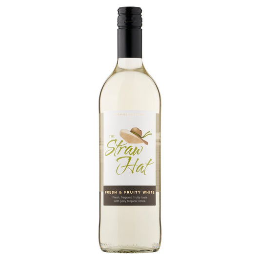 The Straw Hat Fresh & Fruity White 75cl (75Cl × 6 × 1)