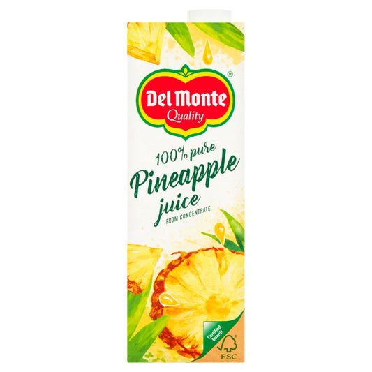 Del Monte Pineapple Juice 1 Litre (1Ltr × 6 × 1)