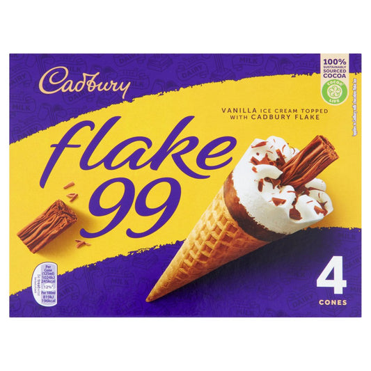 Cadbury Flake Cones (4pk × 6)