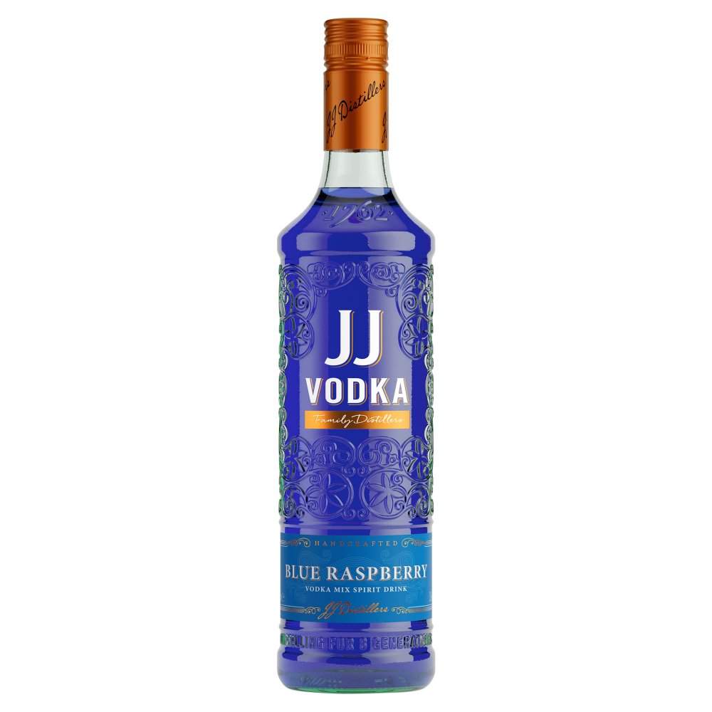 J.J Whitley Blue Raspberry Vodka Mix Spirit Drink 70cl (70Cl × 6)