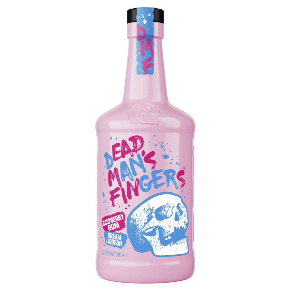 Dead Man's Fingers Raspberry Rum Cream Liqueur 700ml (70Cl × 6)