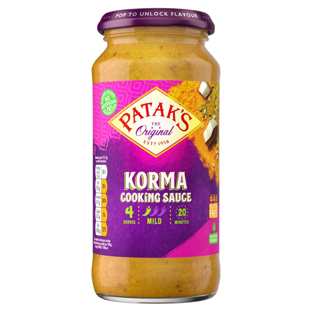 Patak's The Original Korma Cooking Sauce (450g × 6 × 1)