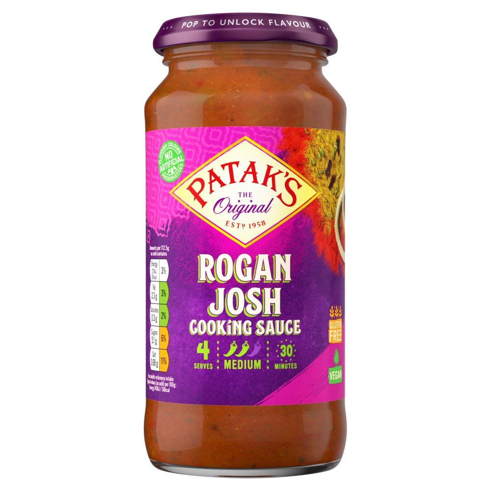 Patak's The Original Rogan Josh Cooking Sauce (450g × 6 × 1)