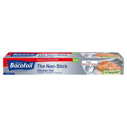 Bacofoil The Non-Stick Kitchen Foil with Easy-Cut System 30cm x 5m (300Mmx5M × 6 × 6)