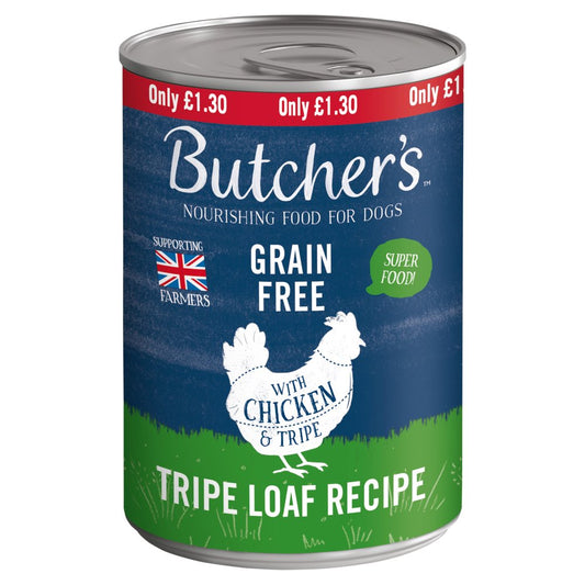 Butcher's Chicken& Tripe Dog Food Tin  £1.30 (400g × 12 × 1)