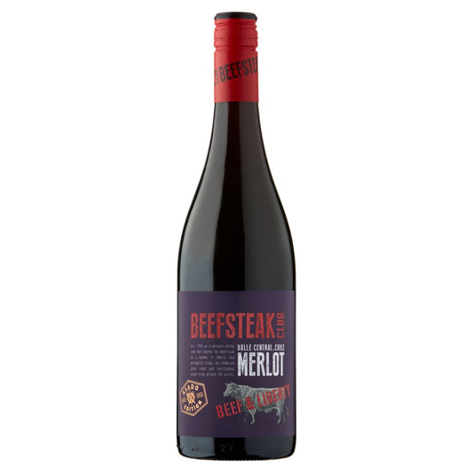 Beefsteak Club Valle Central Chile Merlot 750ml (75Cl × 6)