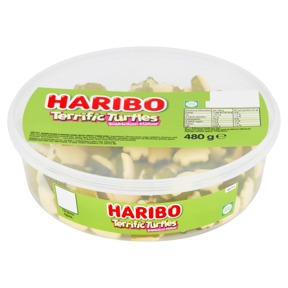 HARIBO Terrific Turtles Bubblegum Flavour (Pce × 150 × 8)