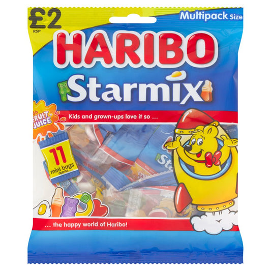 HARIBO Starmix Minis Fruit & Cola Flavour Jelly & Foam Sweets   (176g × 10 × 1)