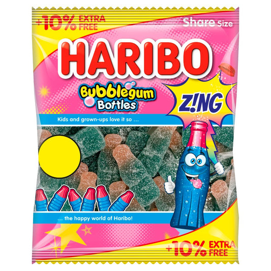 HARIBO Bubblegum Bottles Zing (176g × 12 × 1)