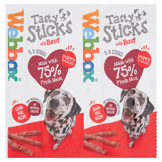 Webbox 5 Tasty Sticks with Beef (5pk × 18 × 1)