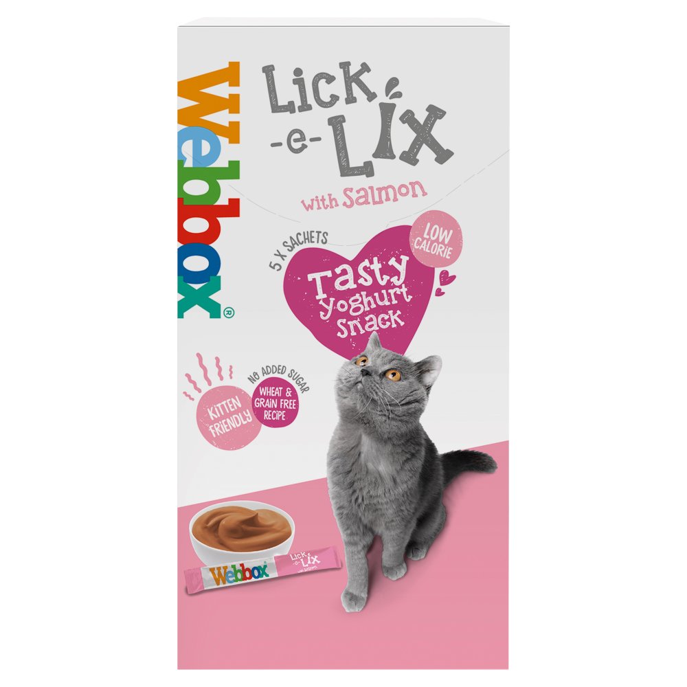 Webbox Lick-e-Lix with Salmon Tasty Yoghurty Treat (5pk × 10 × 1)