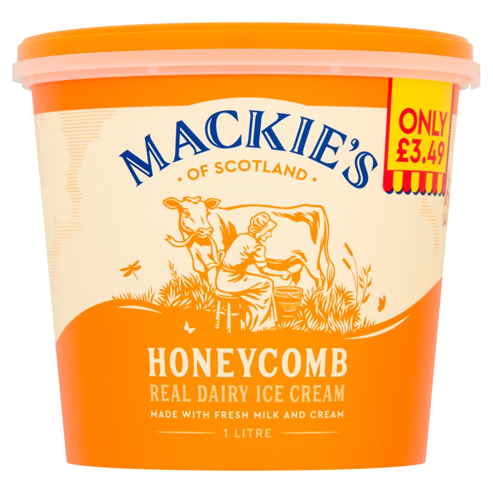 Mackie's Honeycomb Real Dairy Ice Cream £3.49 (1Ltr × 6)