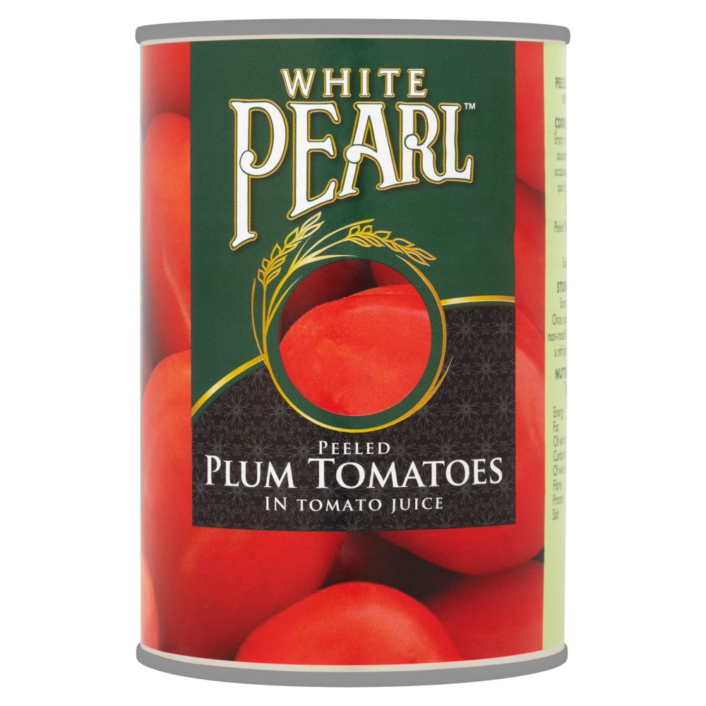 White Pearl Peeled Plum Tomatoes in Tomato Juice (400g × 12 × 1)