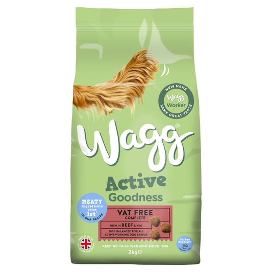 Wagg Active Goodness Vat Free Complete Rich in Beef & Veg (2Kg × 1)