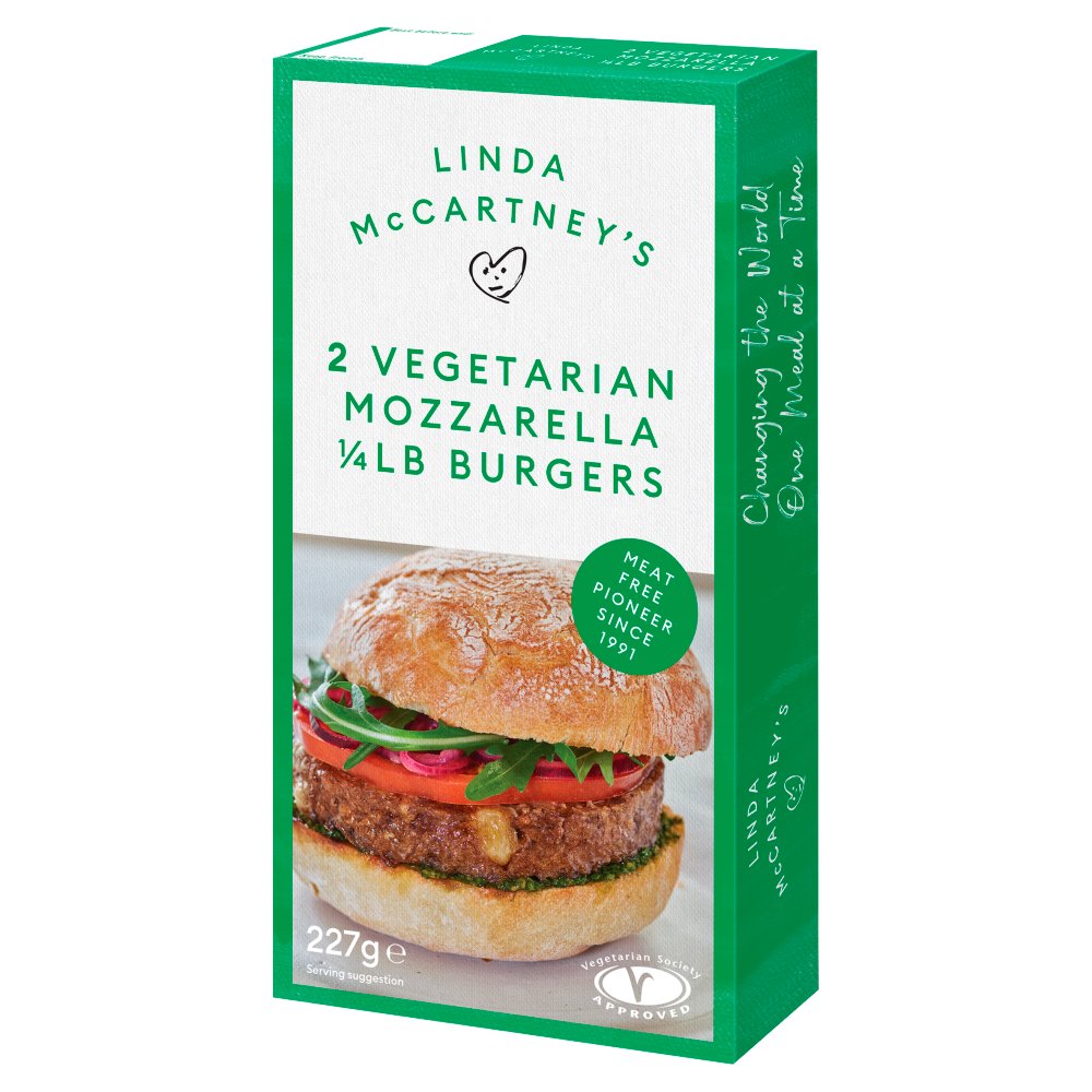 Linda McCartney's Vegetarian Mozzarellalb Burgers (227g × 9)