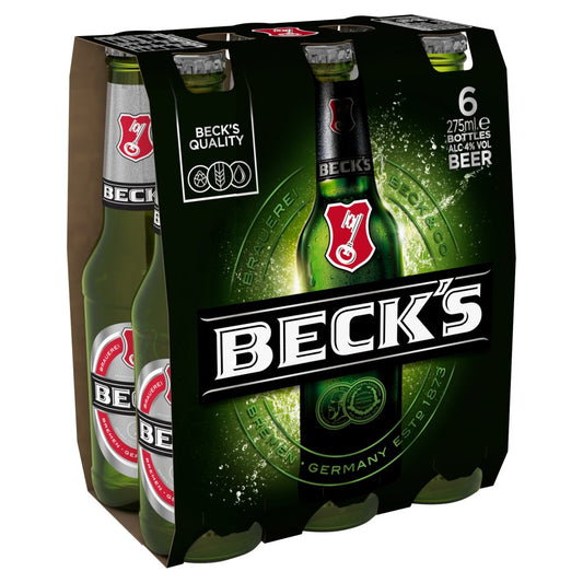 Beck's German Pilsner Beer Bottles (275ml × 4 × 1)