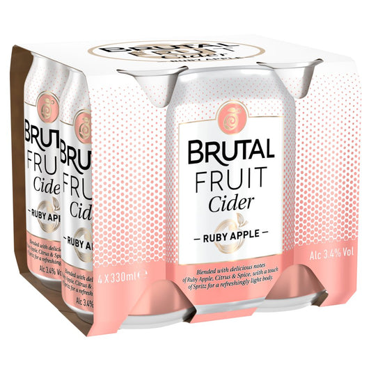 Brutal Fruit Ruby Apple Cider  (330ml × 6 × 1)