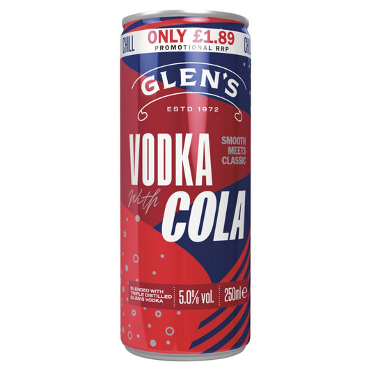 Glen's Vodka with Cola 250ml (250ml × 12 × 1)