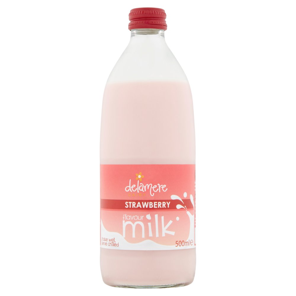 Delamere Dairy Strawberry Flavour Milk (500ml × 12)