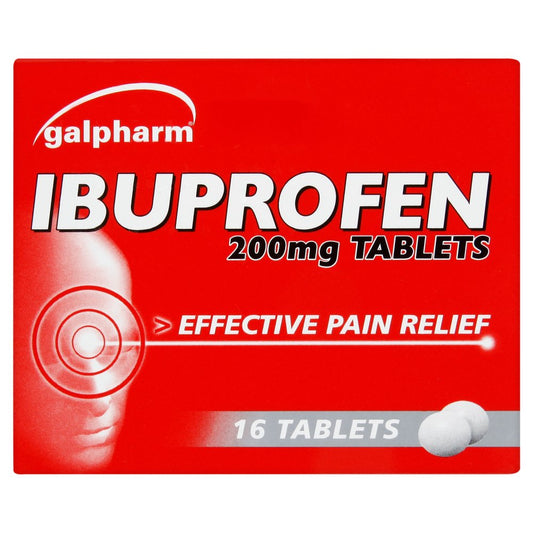 Galpharm Ibuprofen 200mg Coated Tablets 16 Tablets (16s × 12 × 1)