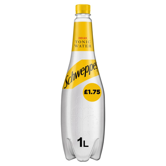 Schweppes Tonic Water PMP £1.75 (1Ltr × 6 × 1)