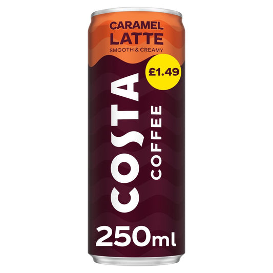 Costa Coffee Caramel Latte  PM £1.49 (250ml × 12 × 1)