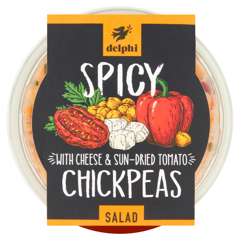 Delphi Spicy with Cheese & Sun-Dried Tomato Chickpeas Salad (220g × 6)