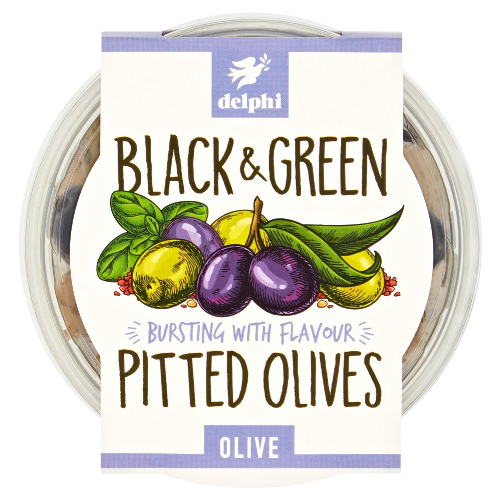 Delphi Black & Green Pitted Olives Olive (160g × 6)