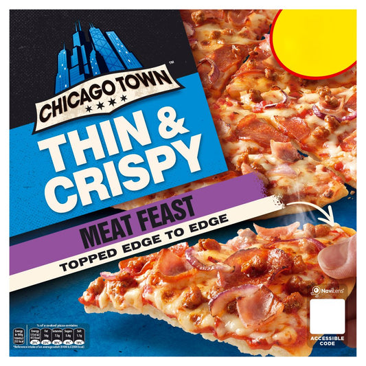 Chicago Town Thin & Crispy Meat Feast Pizza  (PMP) (325g × 6)