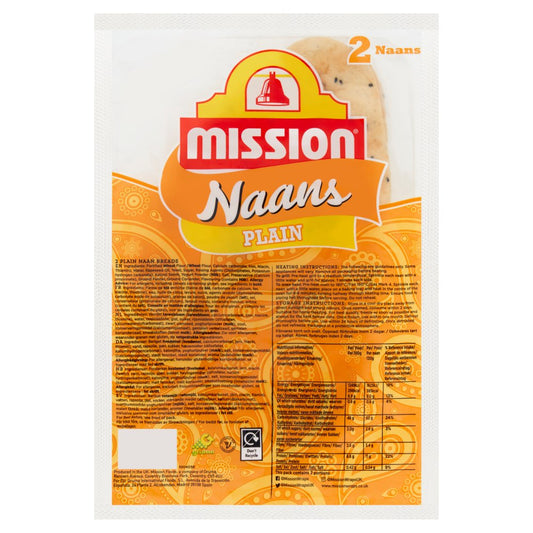 Mission 2 Naans Plain (2pk × 6)