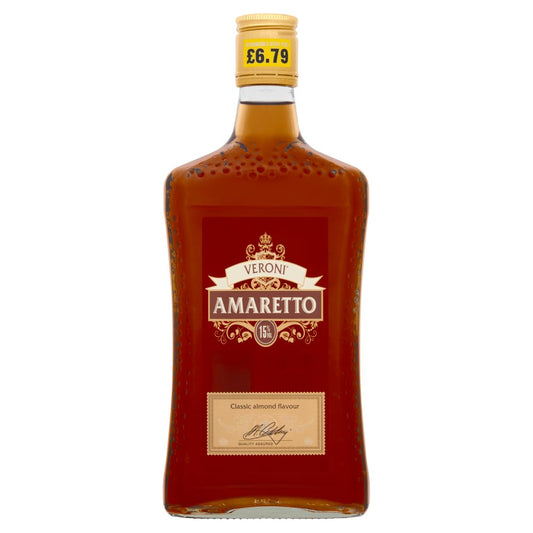 Veroni Amaretto Classic Almond Flavour 50cl (50Cl × 6)